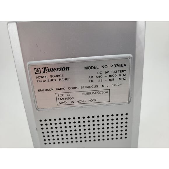 Emerson SwingMate FM AM Transistor Radio Model P3766A Tested Works Incl Battery - Picture 7 of 11